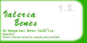 valeria benes business card